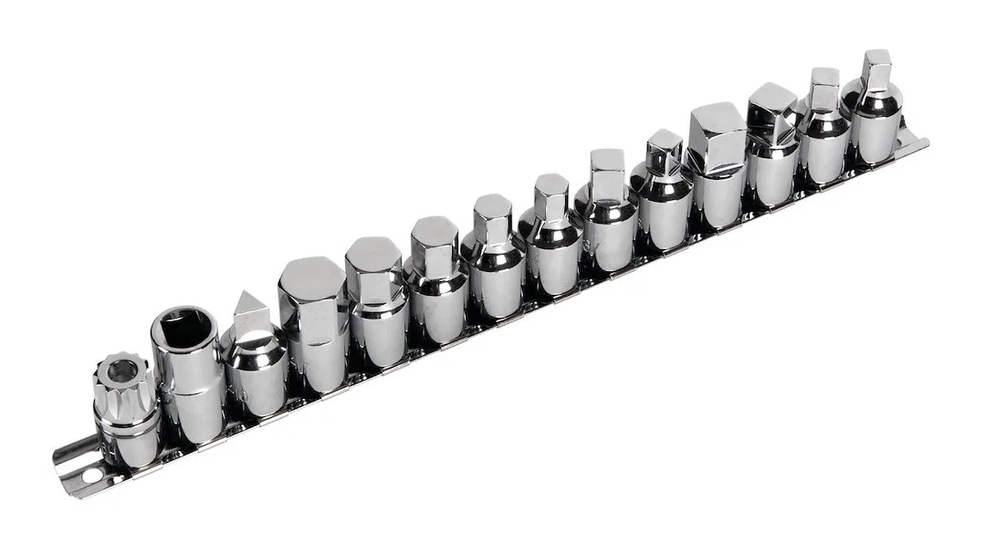 W54287 – PERFORM TOOL Socket Set, Drain Plug Chrome Vanadium Steel With Hex 9 Millimeter/ 10 Millimeter/ 12 Millimete...